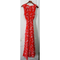 Calvin Klein Floral Wrap style dress size 10 with ruffle detail
