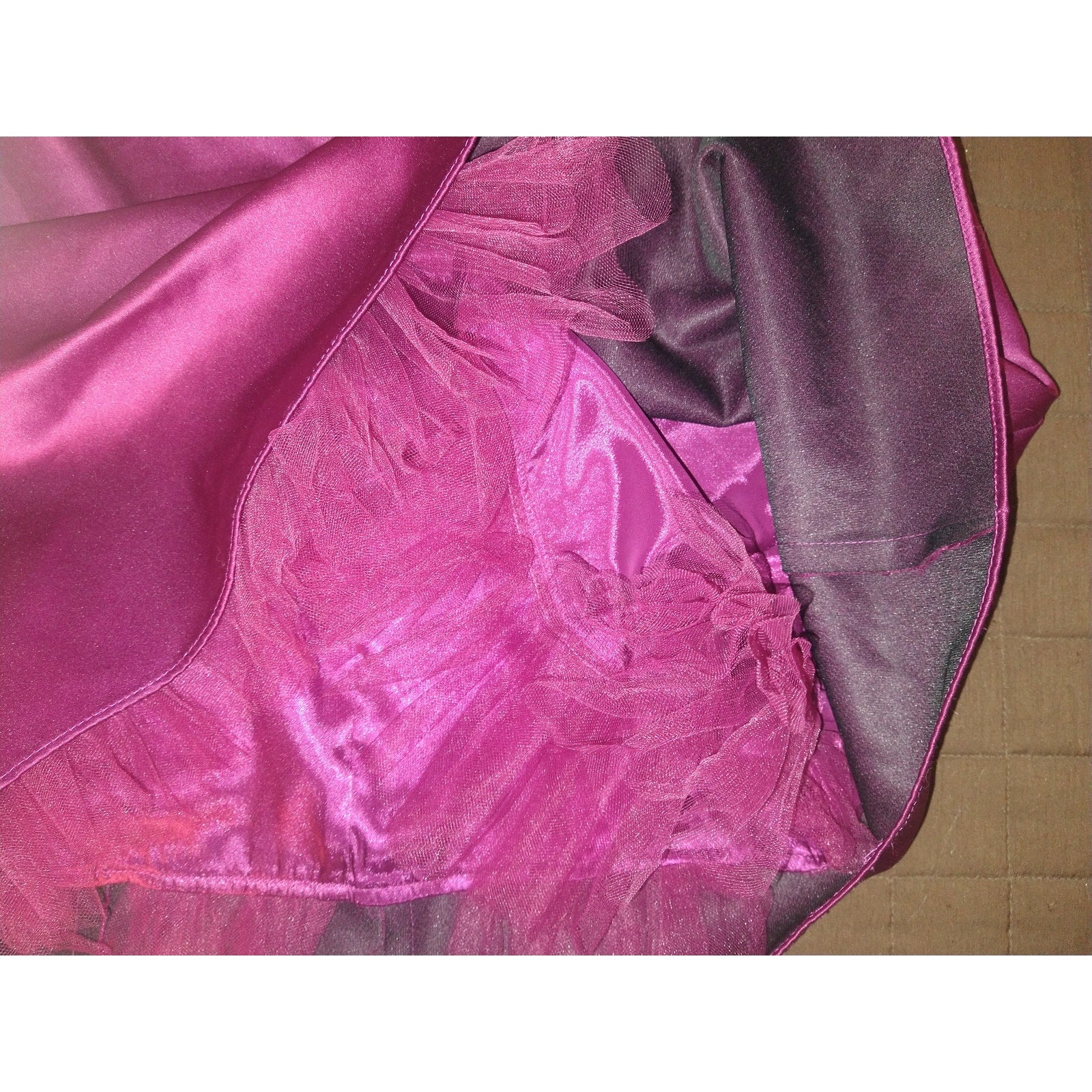 NWT ABS One Shoulder Plum Satin Mini dress SZ 14