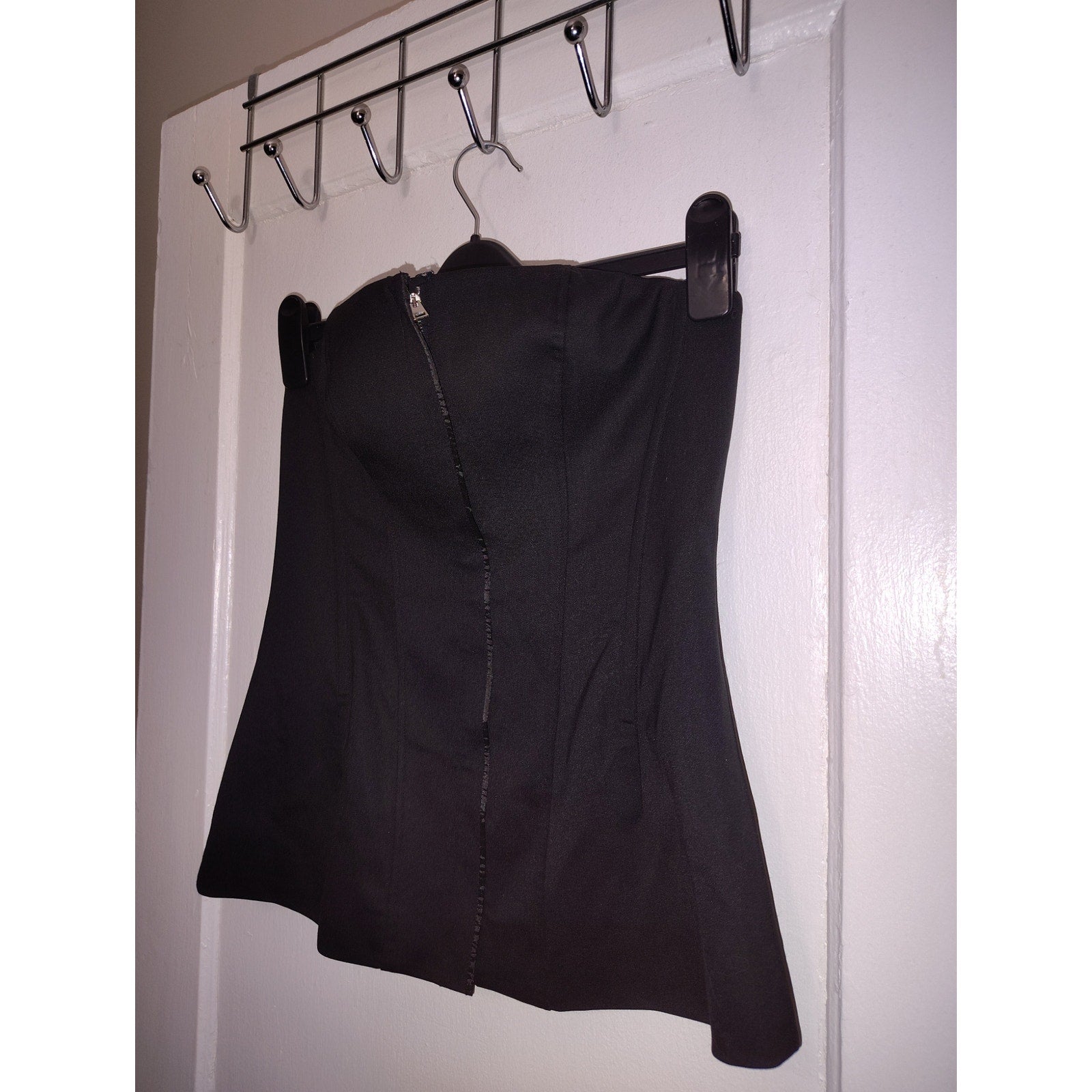 Theory Black Tuxedo Bustier Top Sz 8