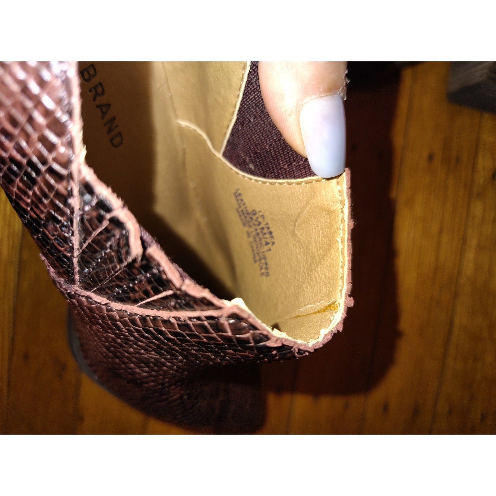 Lucky Brand NWOT Tabea Snakeskin Booties Sz 9.5