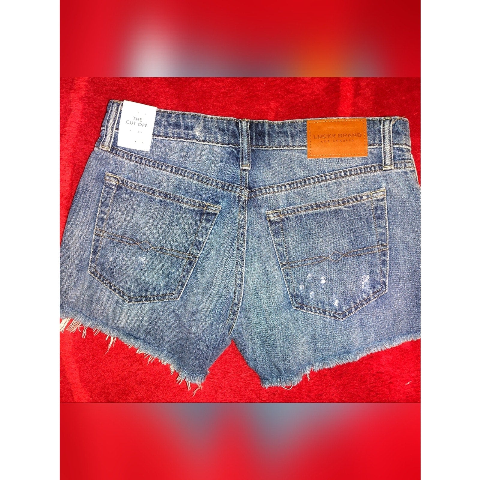 Lucky Brand The Cutoff  Button Fly Denim Shorts Sz 27/4