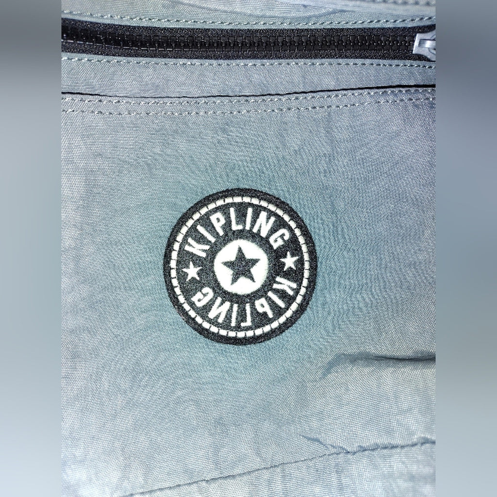 Kipling Vtg Lt Blue Backpack with Logo Patch