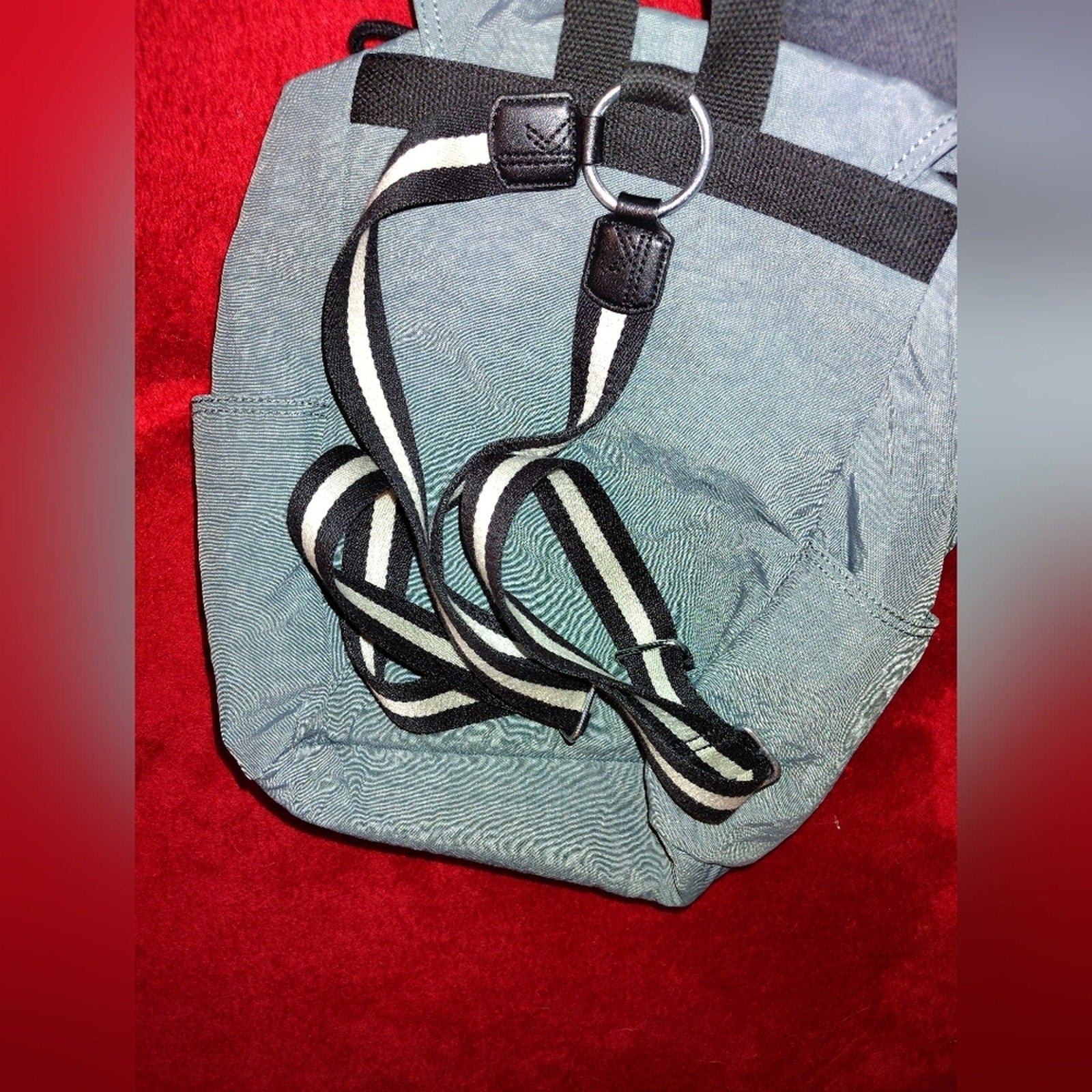 Kipling Vtg Lt Blue Backpack with Logo Patch