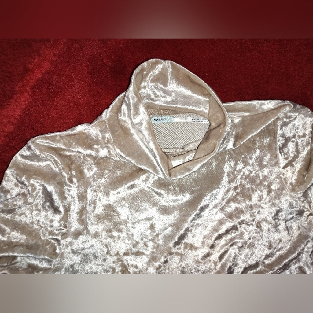 Kimchi Blue Cream Velvet Mini Turtleneck Dress M