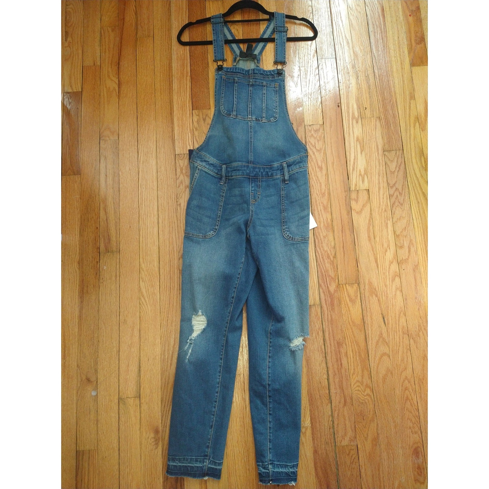 NWT Indigo Blue Maternity Overalls Sz S