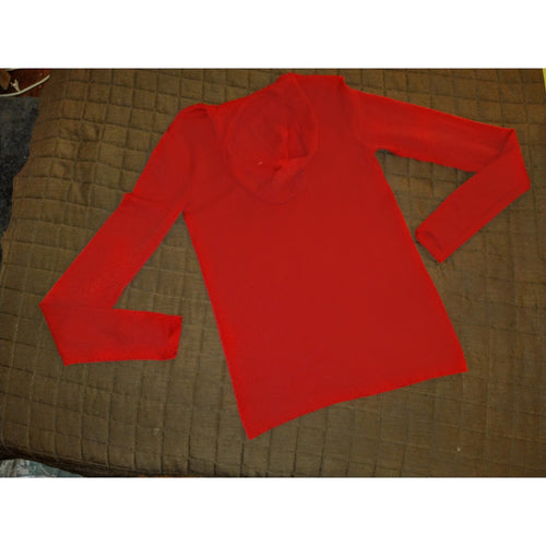 Athleta Red Long Sleeve Hooded Shirt NWOT SZ M
