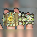Vintage Michael Negrin Floral Enamel Bracelet