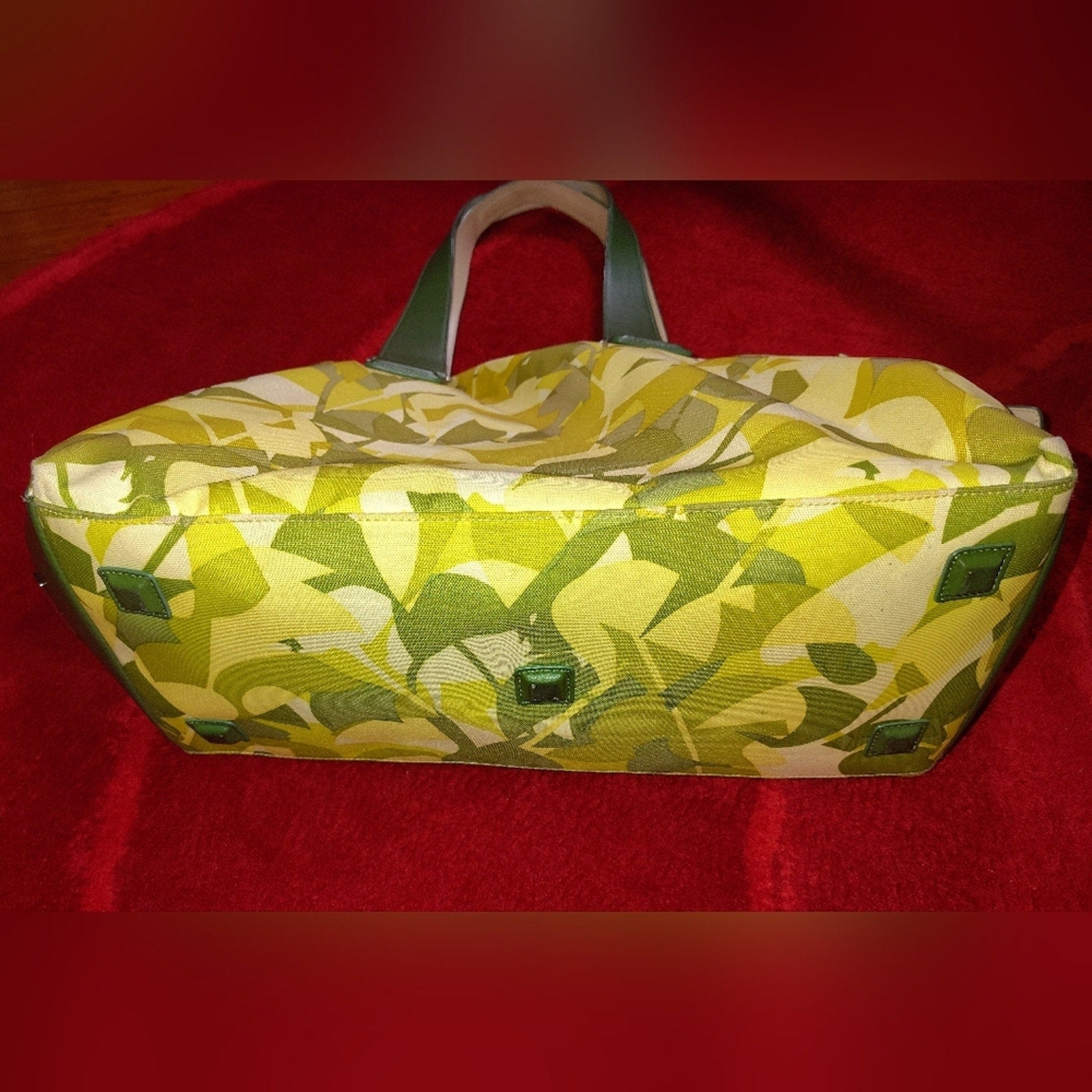 Tumi Nylon & Leather Leaf Print Weekend Duffle
