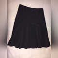 Theory Black Wool pleated A-Line Skirt Sz 6
