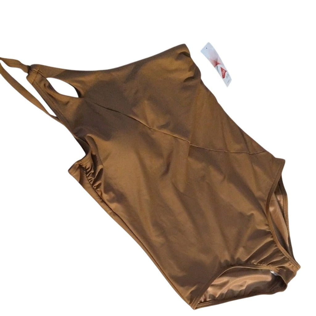 Lands' End Brown One-Piece Swimsuit SZ 14