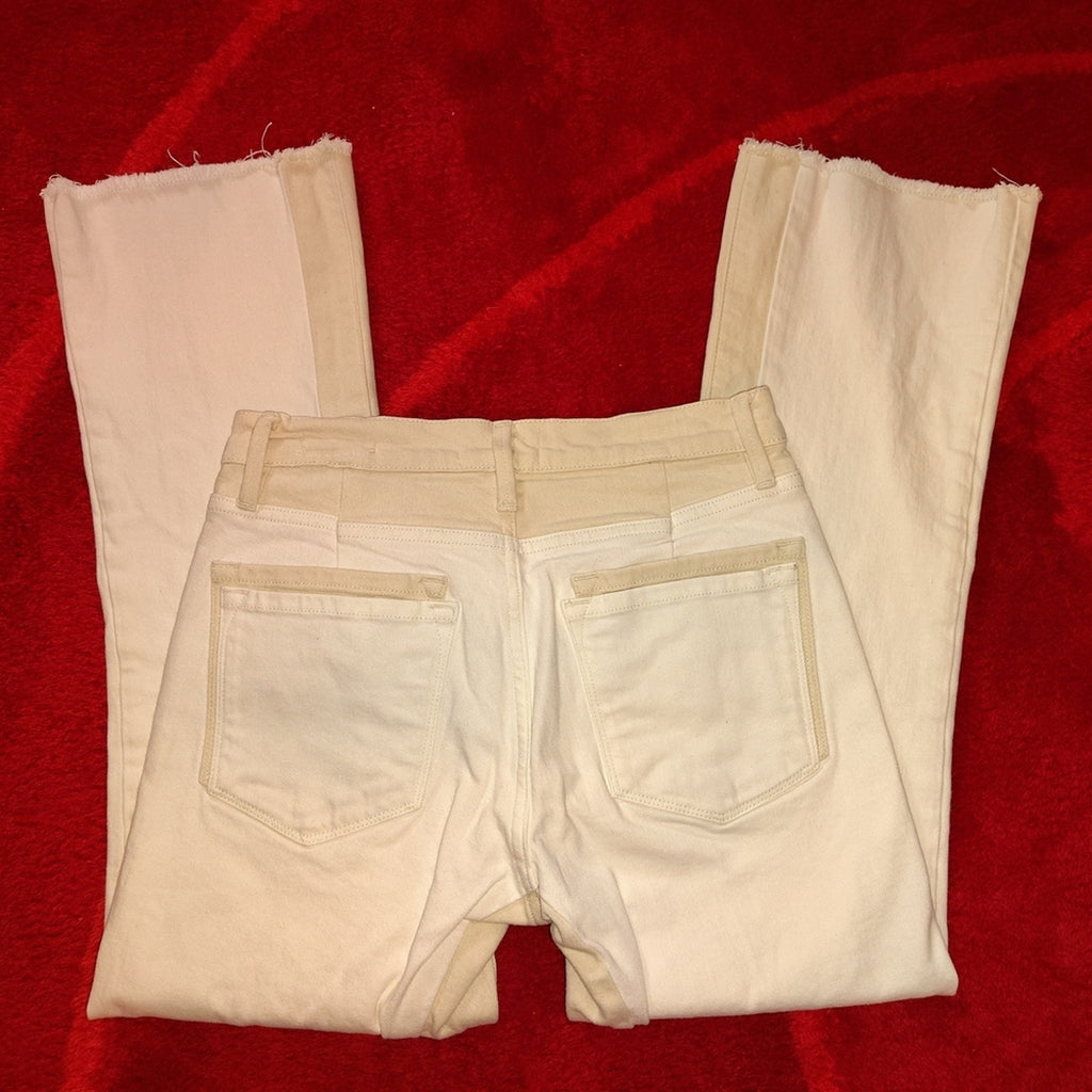 Frame Denim 2 Tone Le Crop Mini Bootcut Sz 26
