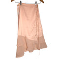 Miss Circle Pink satin & chiffon wrap skirt XXS