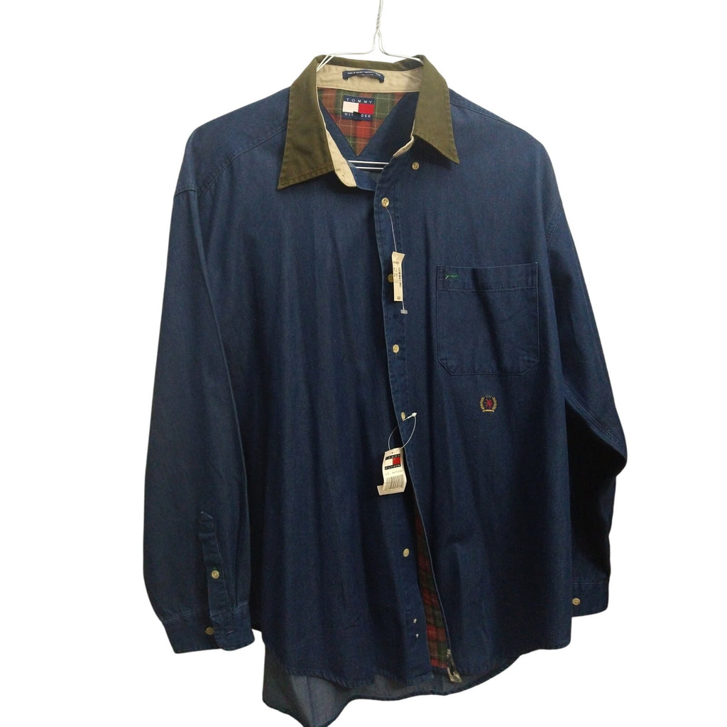 Vintage Men's Hilfiger Buttery Soft Denim Shirt Sz L