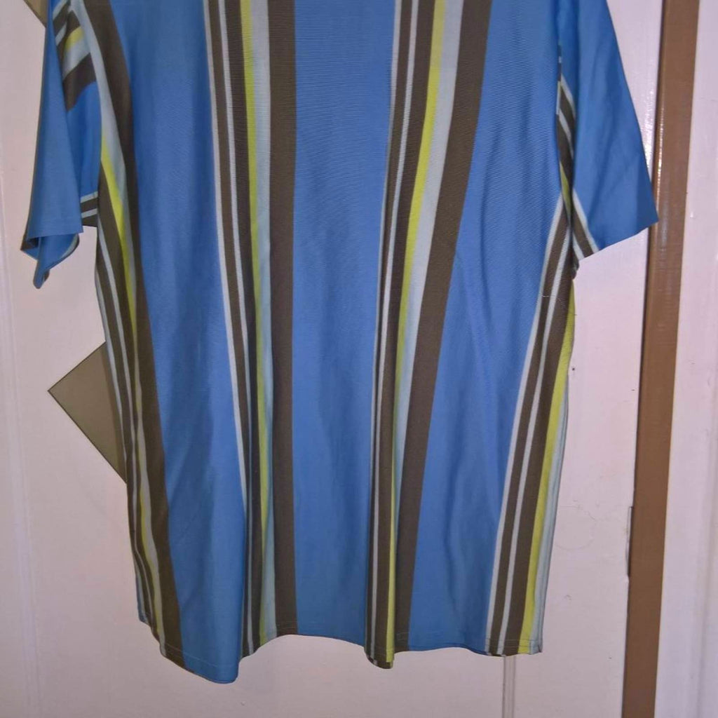 Hugo Boss Striped Denario Crew Neck Short Sleeve Shirt Men's Sz  M