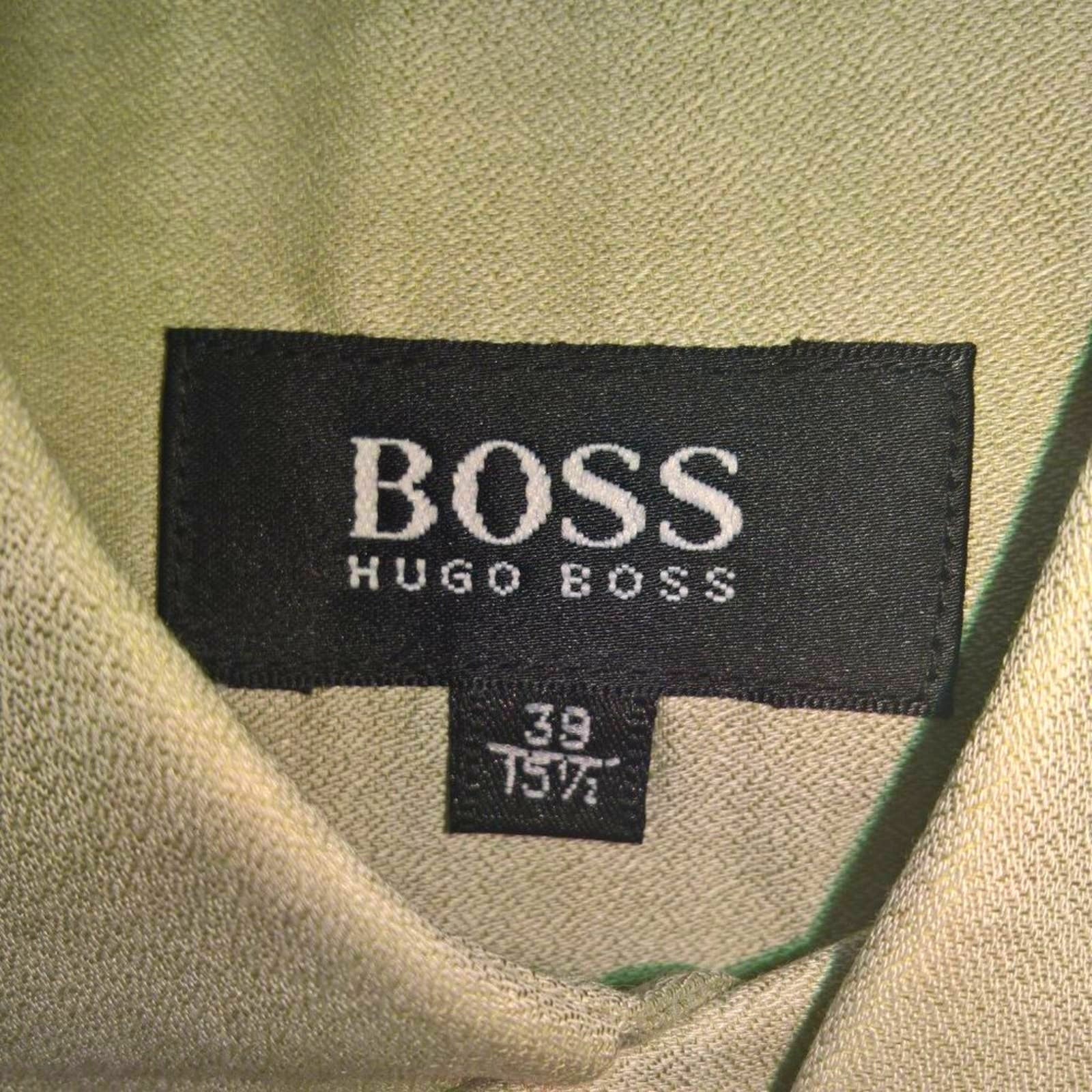 Vintage BOSS  Dress Shirt 15.5 in Pale Green