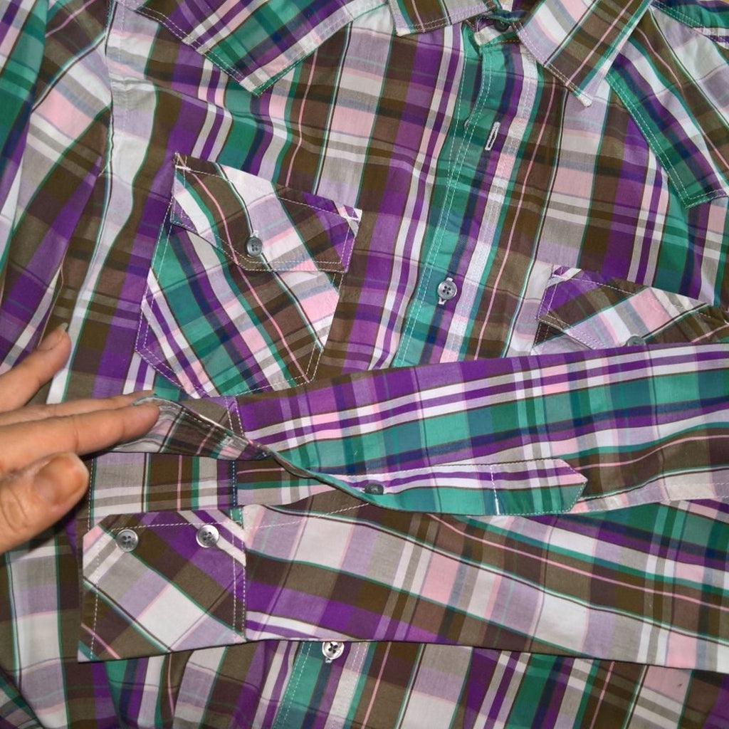 Vintage Diesel Men's Plaid Button Dwn Sz L