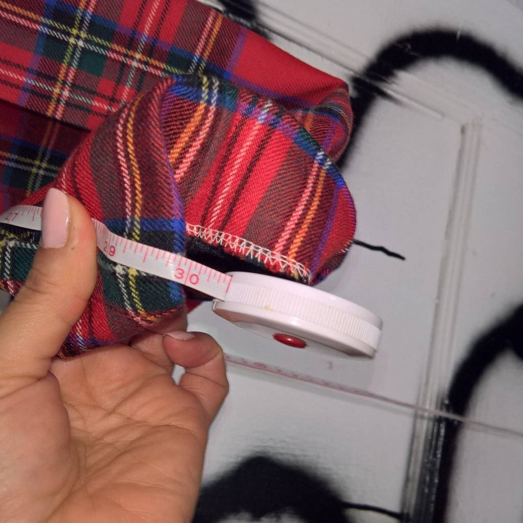 Vintage RARE NYFS 1993 Red Plaid Skinny wool NWOT 32x30
