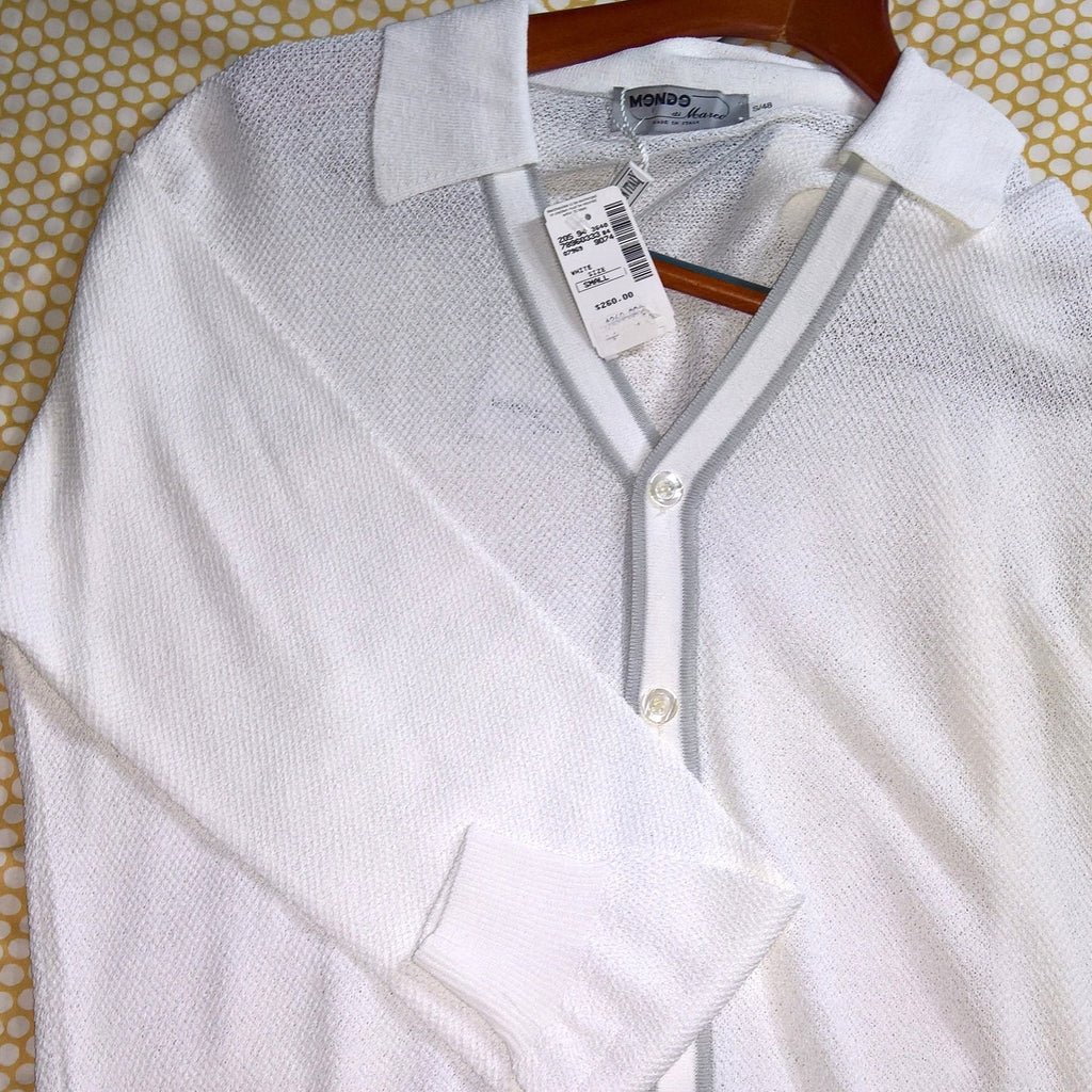Vintage Mondo NWT Men's Sheer Collared Pullover Sz S