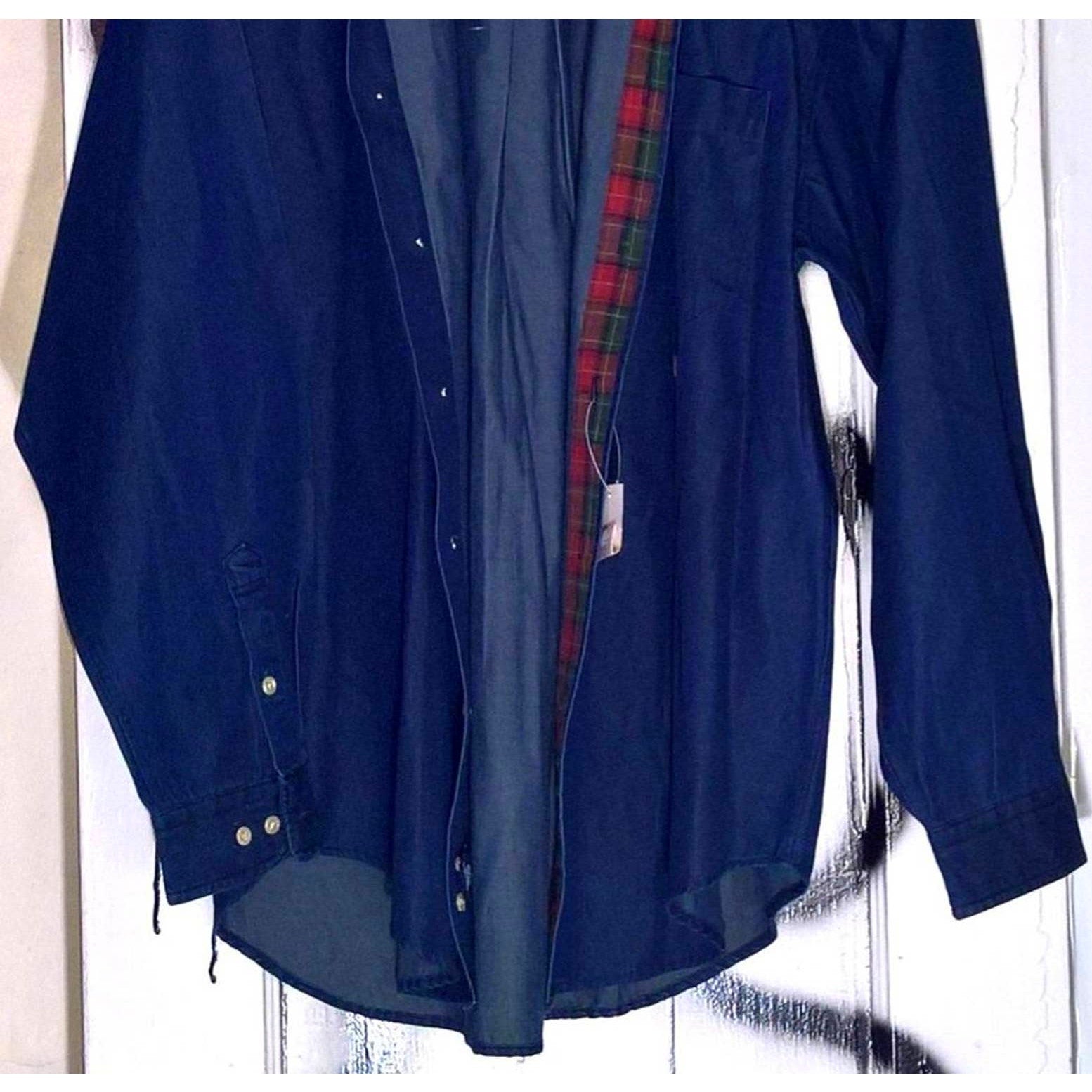 Vintage Men's Hilfiger Buttery Soft Denim Shirt Sz L