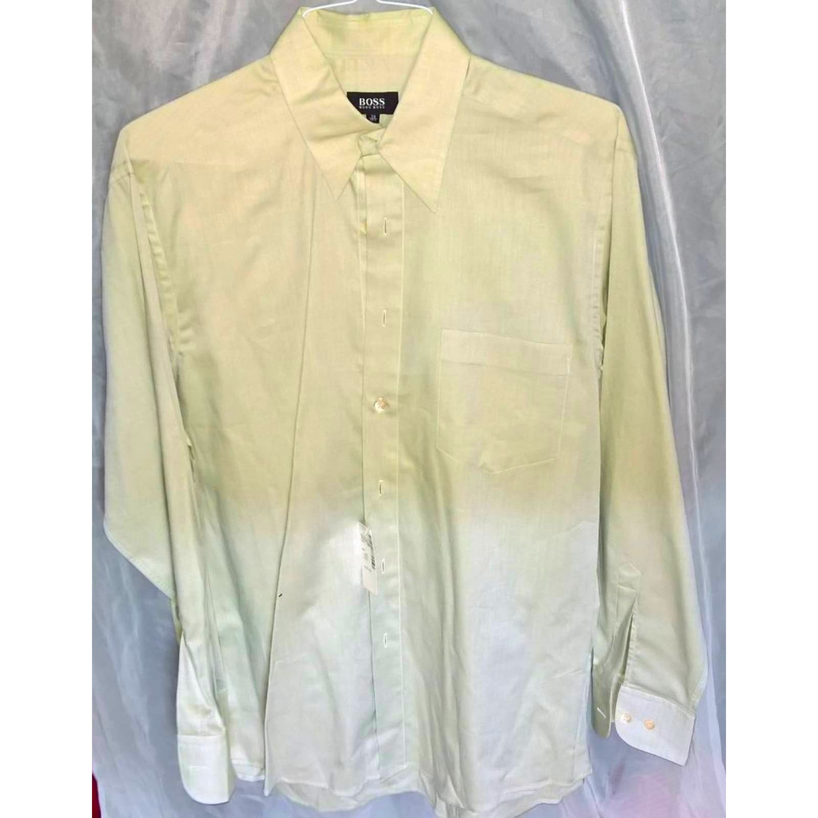 Vintage BOSS  Dress Shirt 15.5 in Pale Green