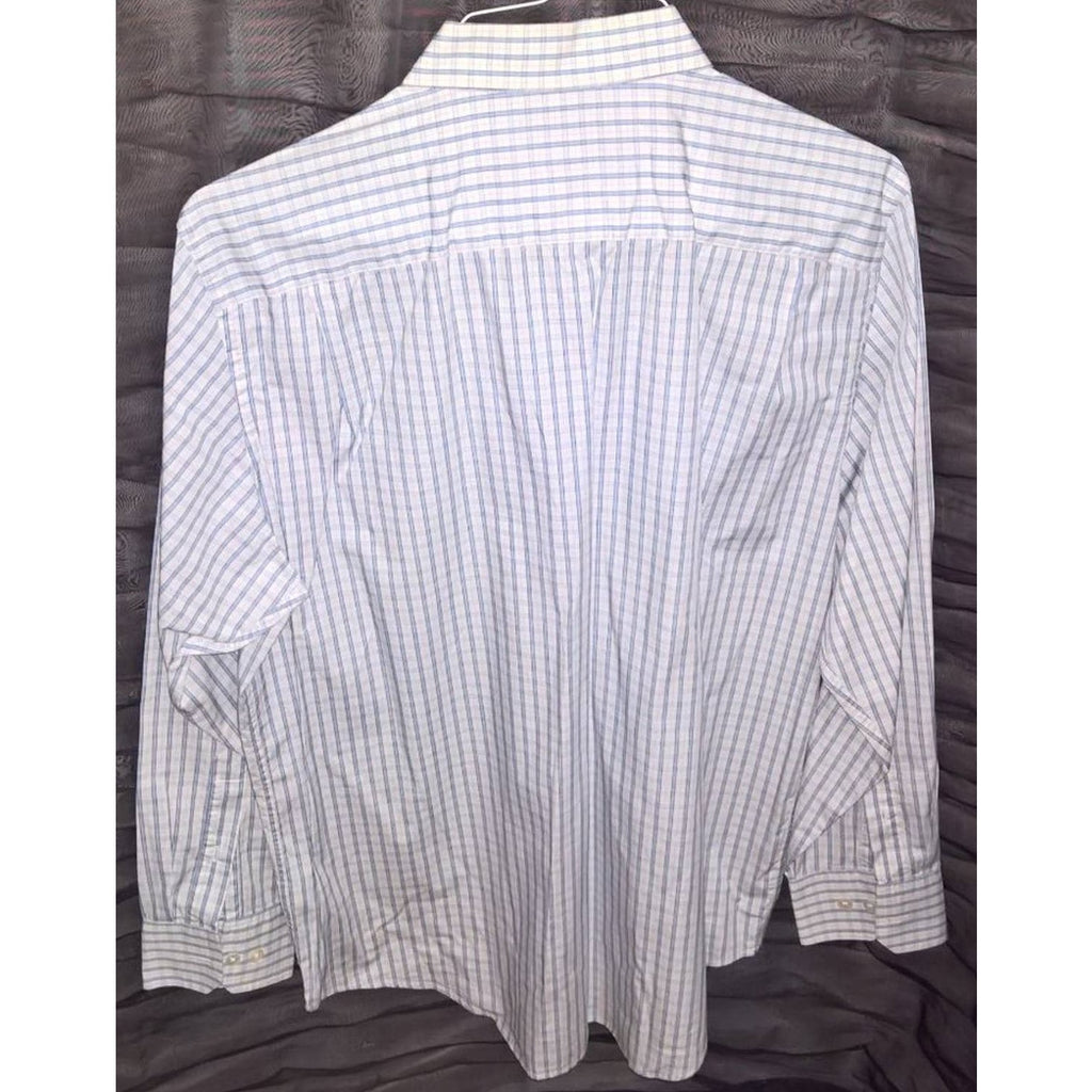 Banana Republic Blue & White Button Dwn Sz M
