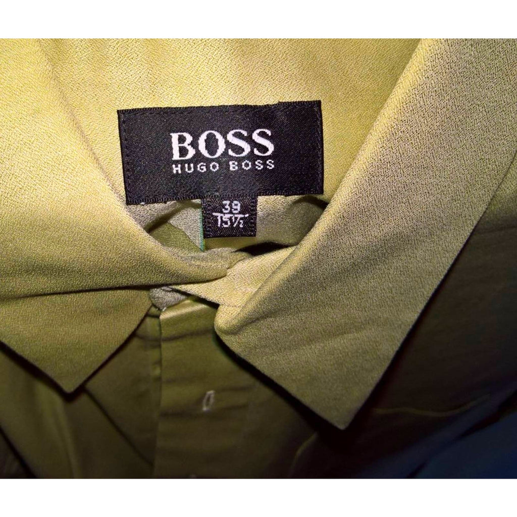 Vintage BOSS  Dress Shirt 15.5 in Pale Green