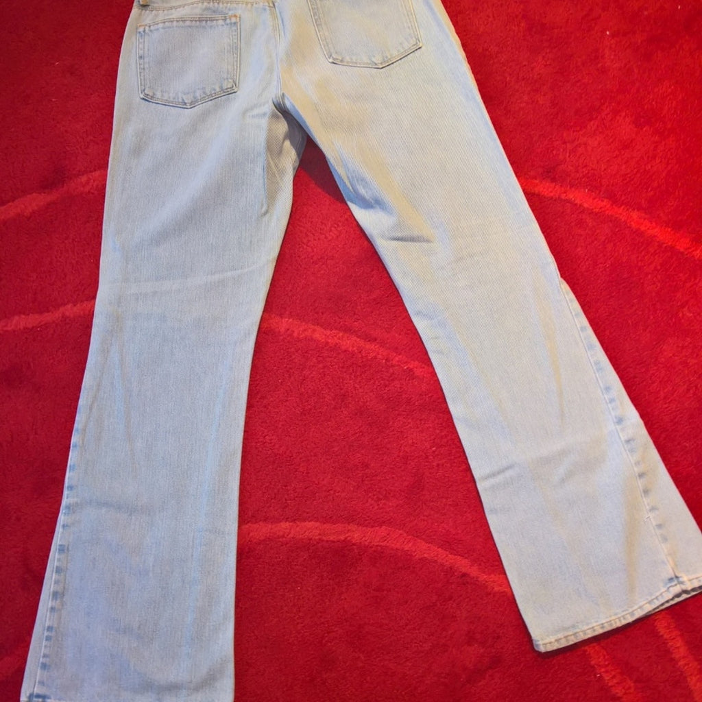 Vintage GAP Modern Flare Button Fly Light wash Jeans made in USA Sz 10