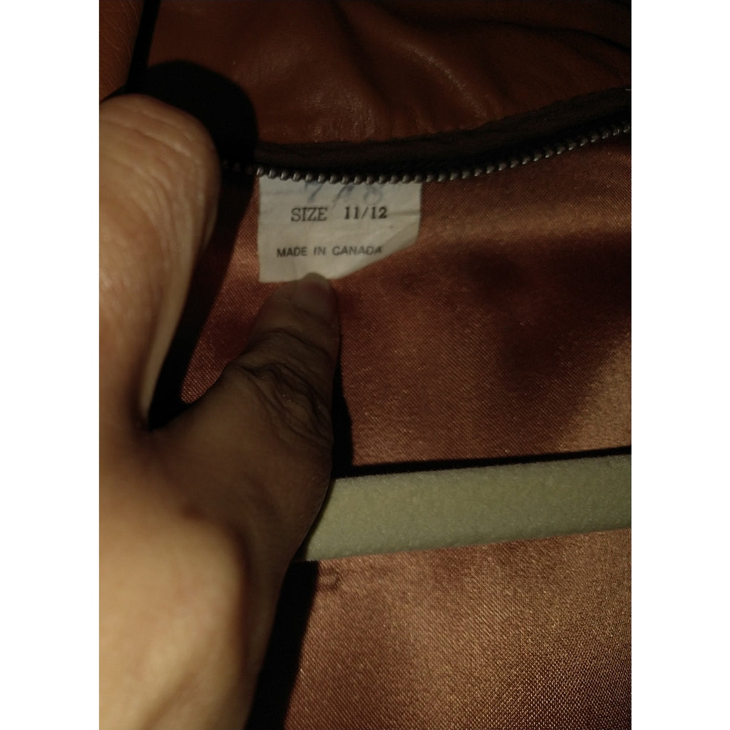 1970's Tan Camel leather Jacket w/ lining