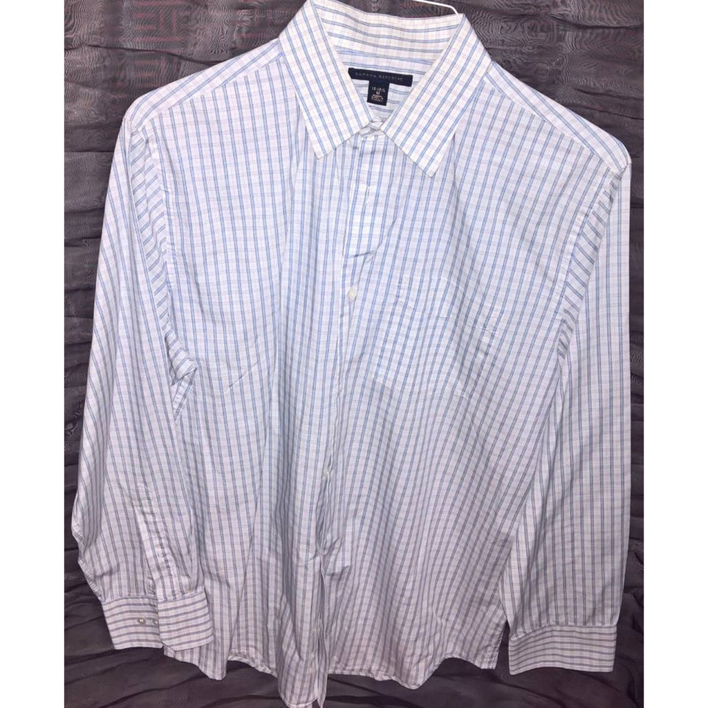 Banana Republic Blue & White Button Dwn Sz M