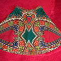 Vintage *Mini A line skirt - Hand Made Dashiki Inspired