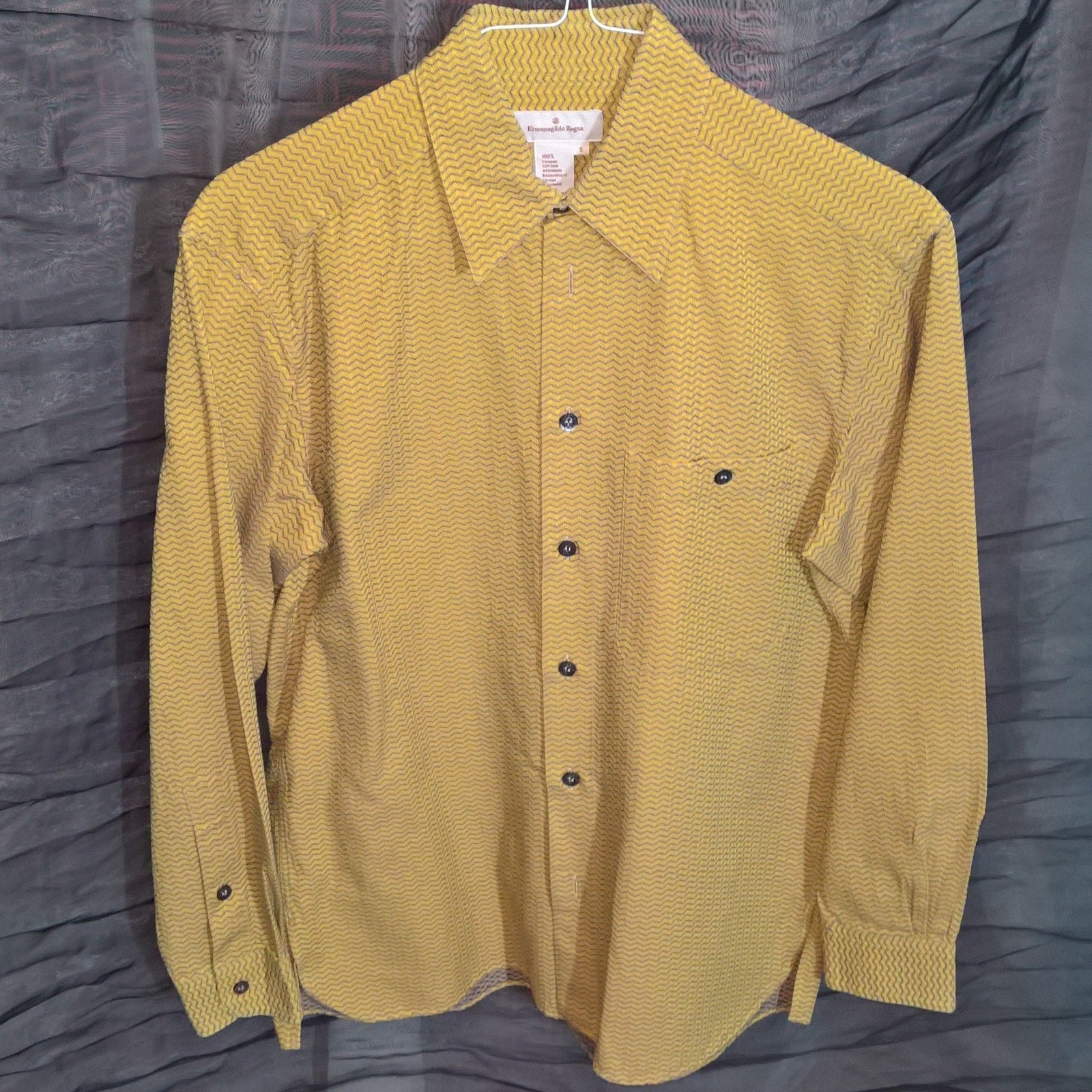 Vintage Men's Zenga Oversize dress Shirt Sz S