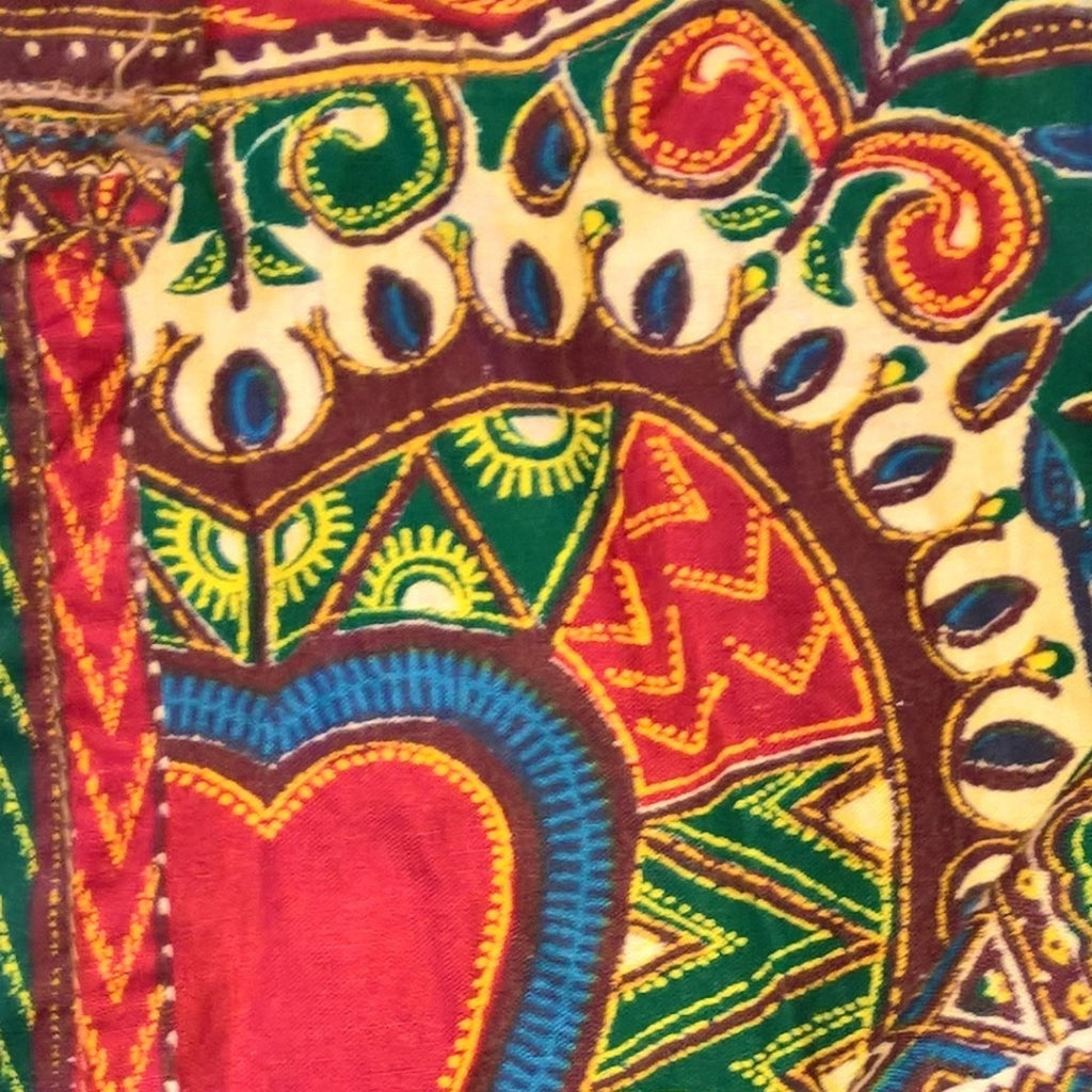 Vintage *Mini A line skirt - Hand Made Dashiki Inspired