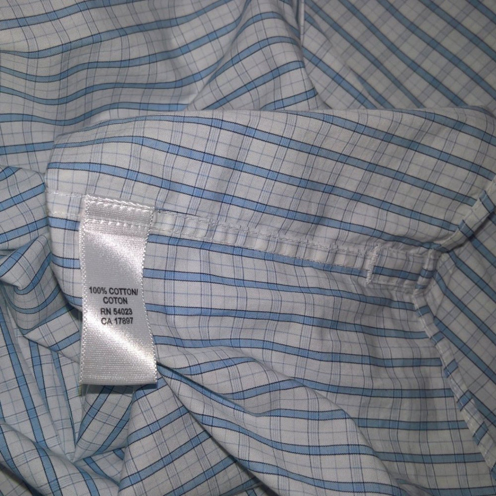 Banana Republic Blue & White Button Dwn Sz M