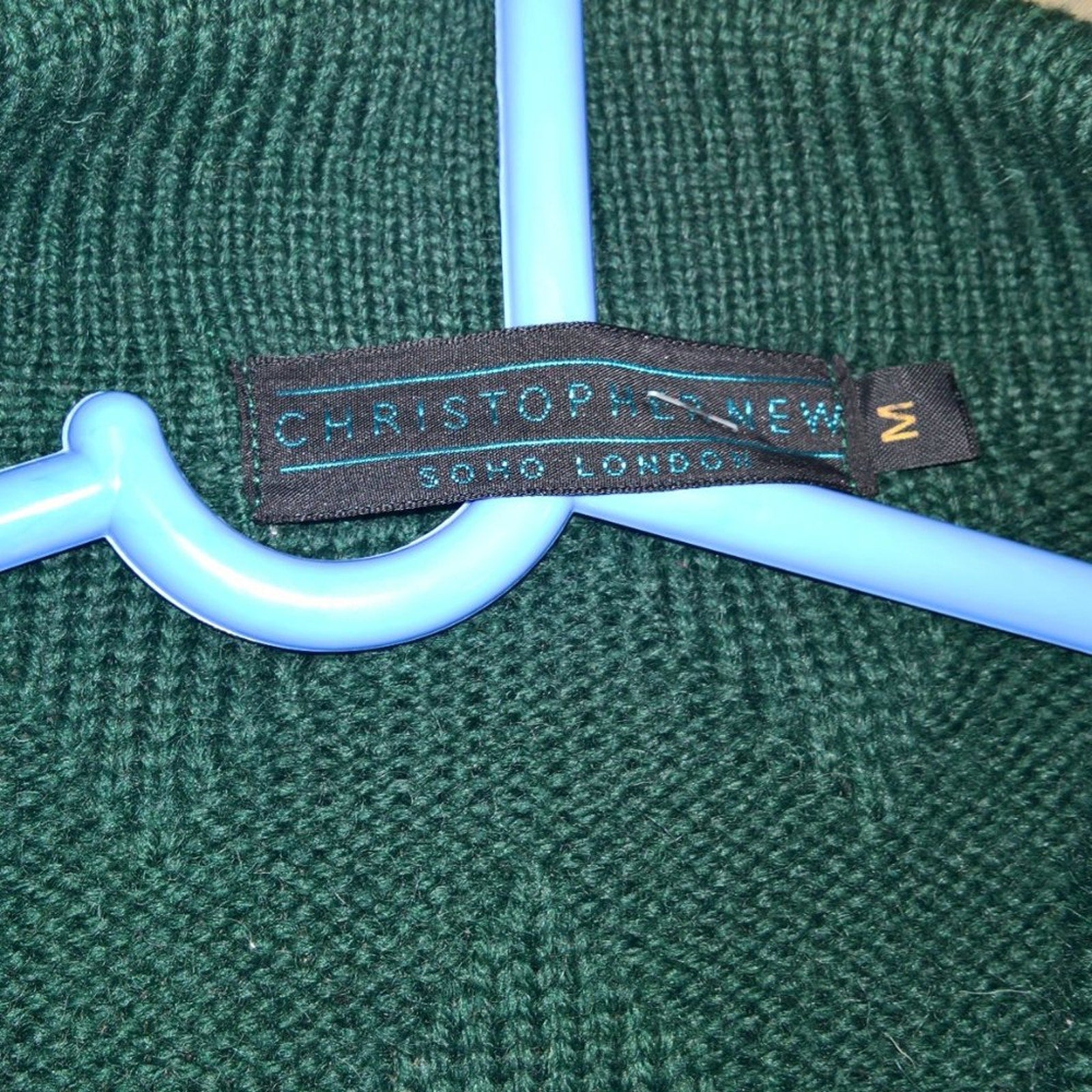 Vintage Collared 100% British Wool Zippered Sweater Sz M