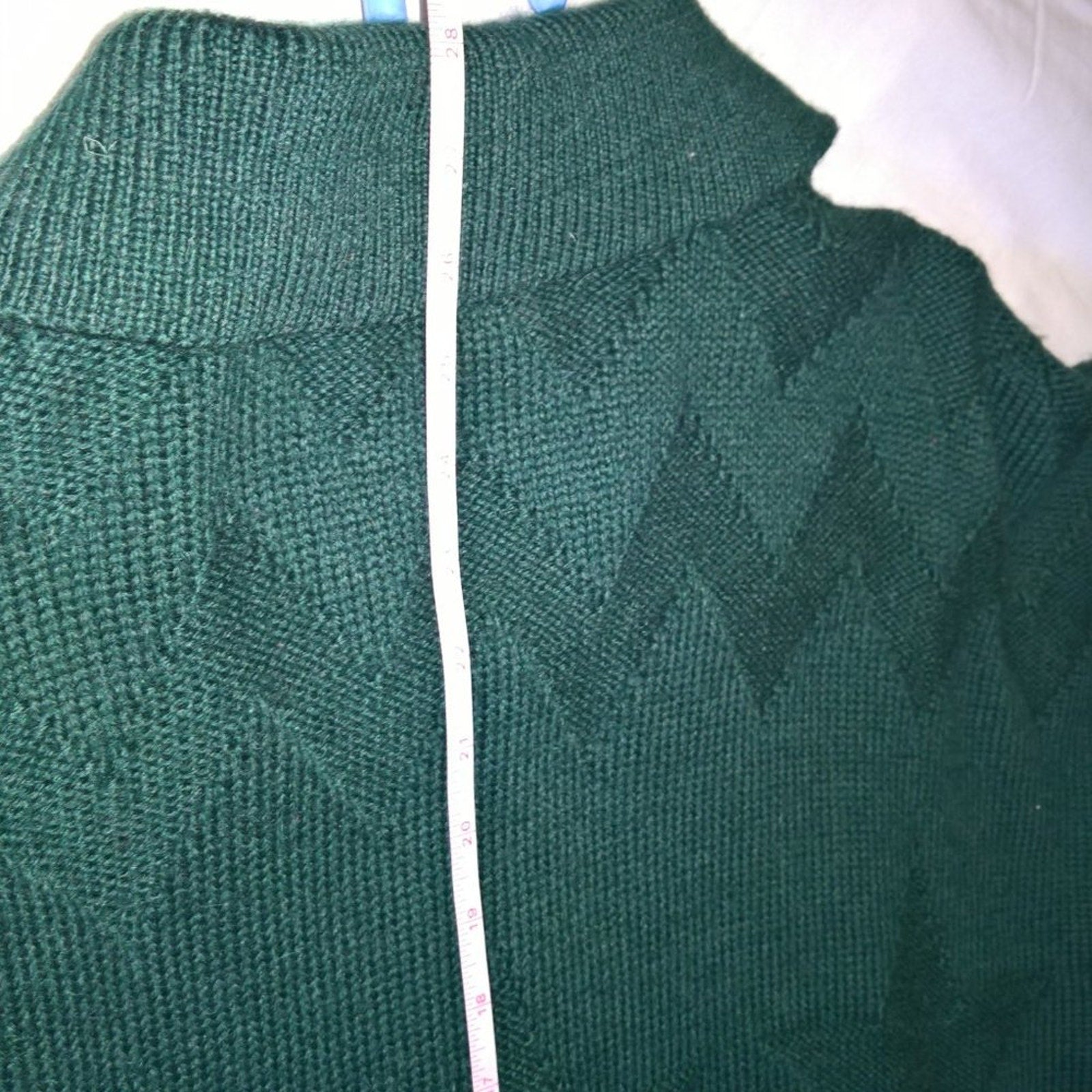 Vintage Collared 100% British Wool Zippered Sweater Sz M