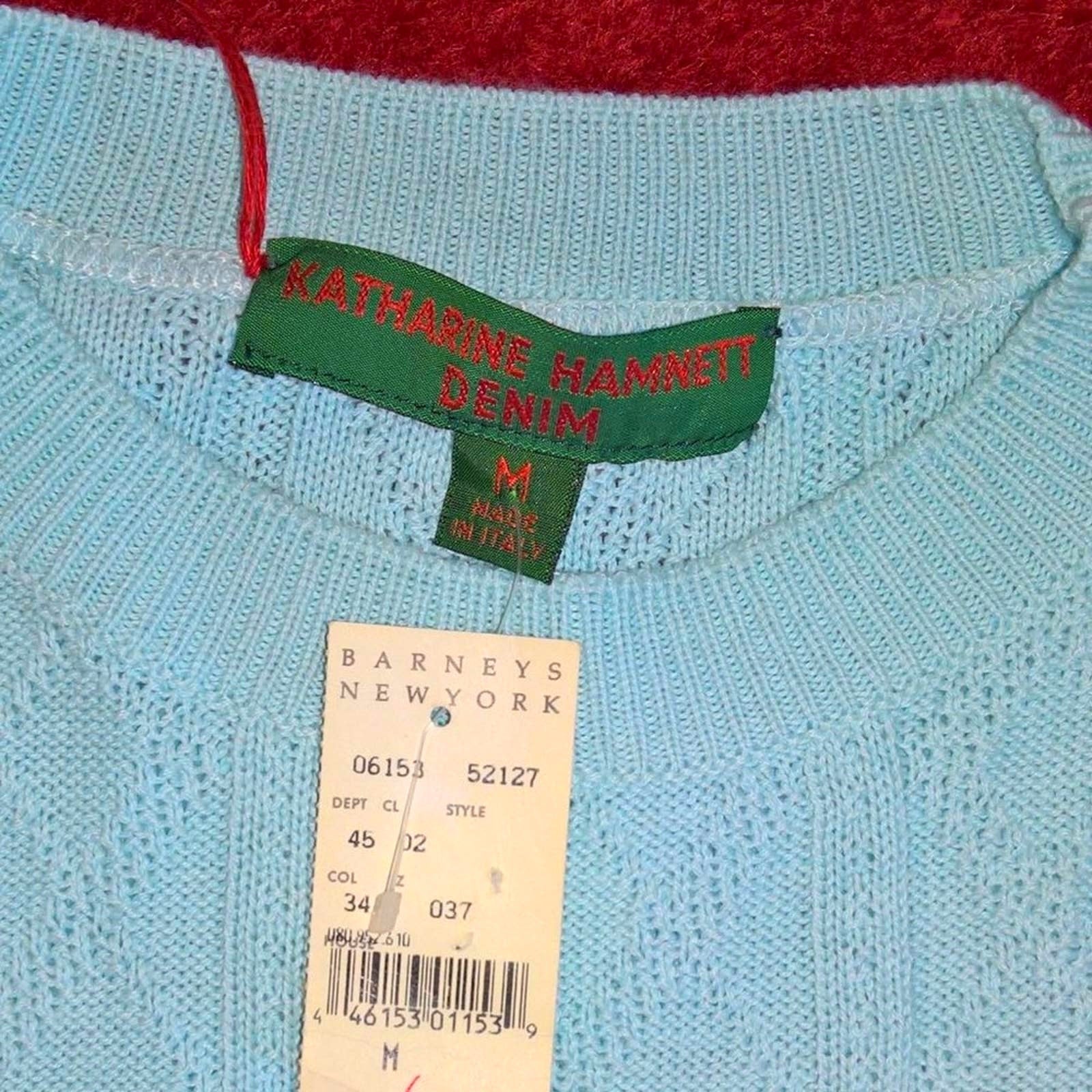 Katherine Hamnett Vintage NWT Men's Teal Short Sleeve Pull over