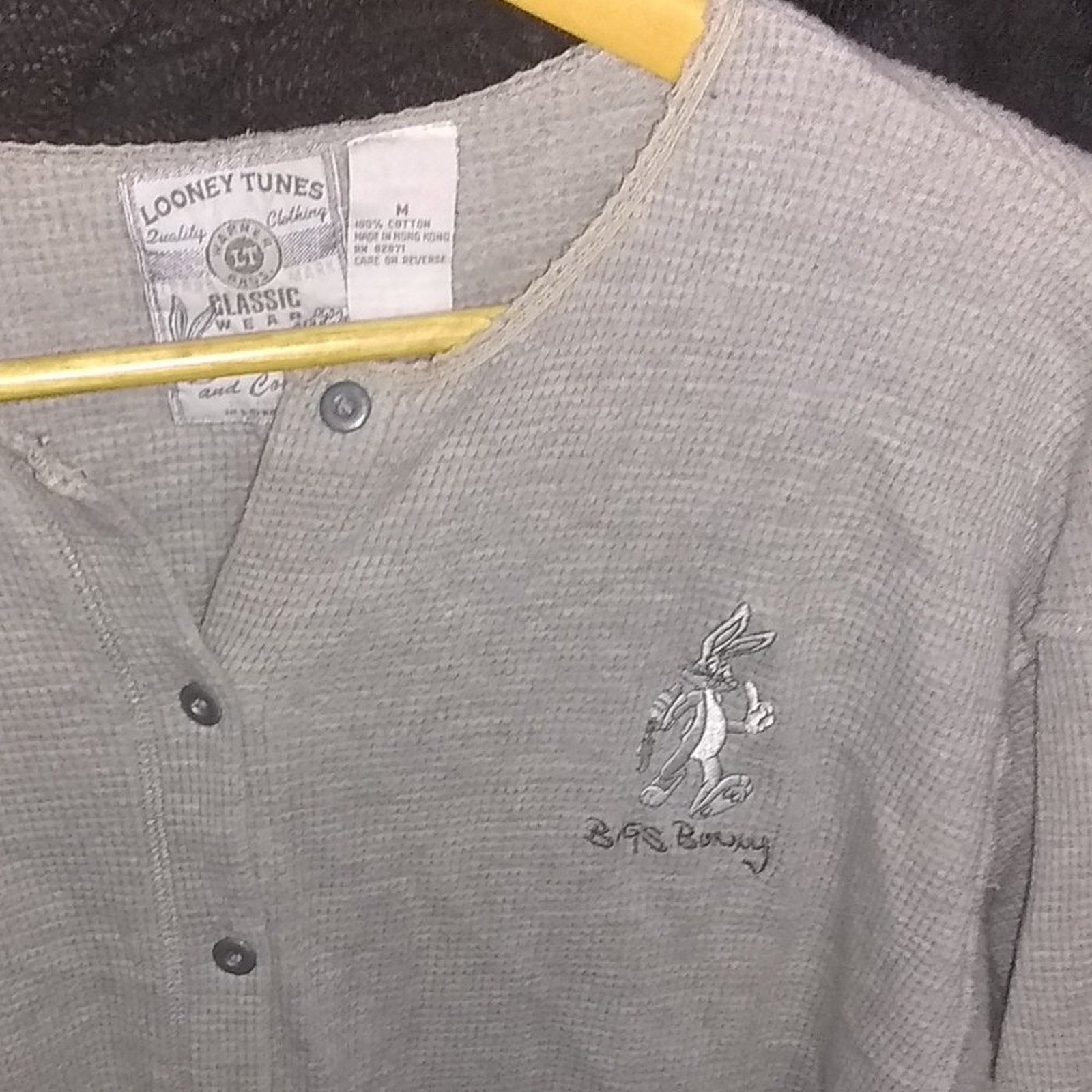 Vintage Waffle Bugs Bunny Oversized Romper Sz M