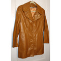 1970's Tan Camel leather Jacket w/ lining