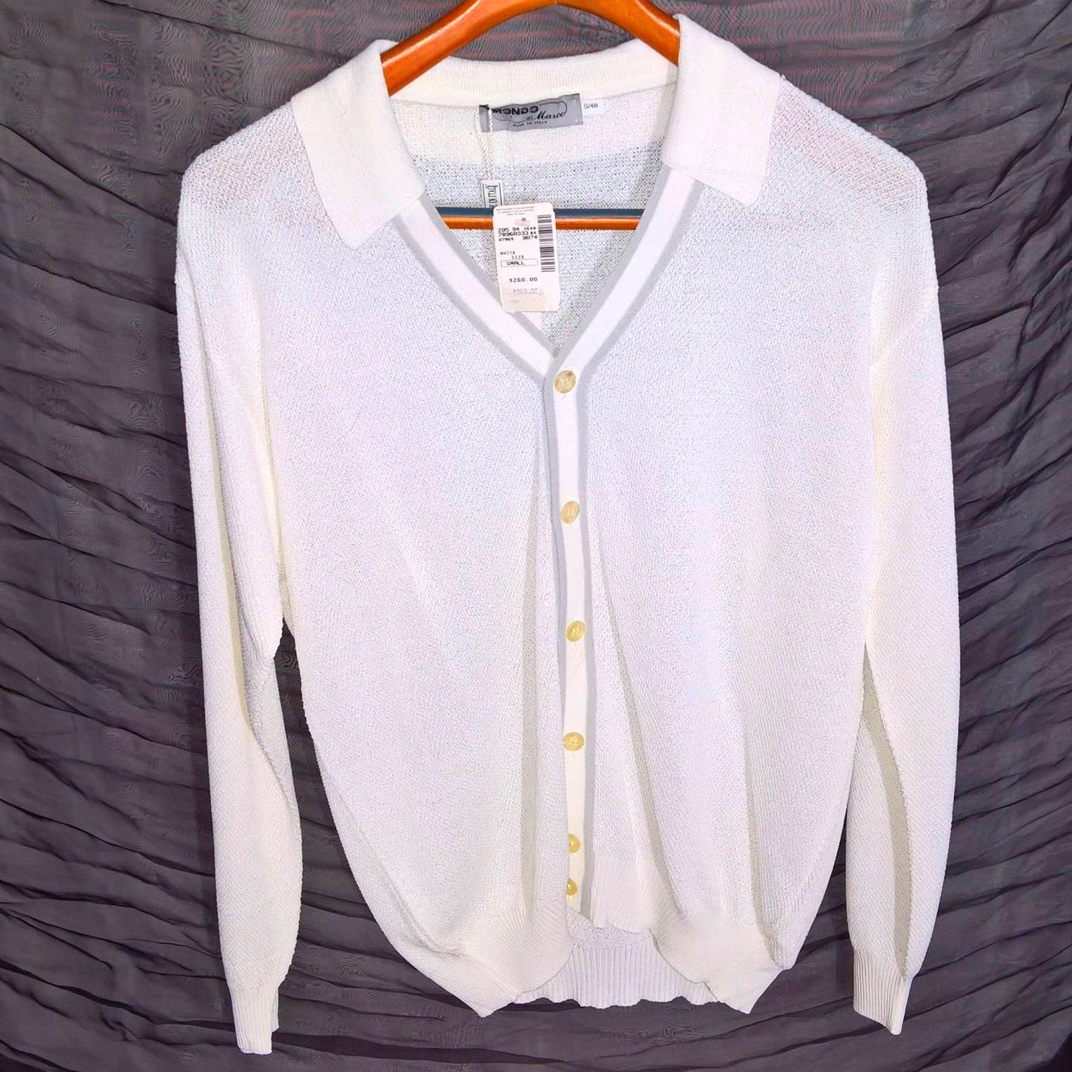 Vintage Mondo NWT Men's Sheer Collared Pullover Sz S
