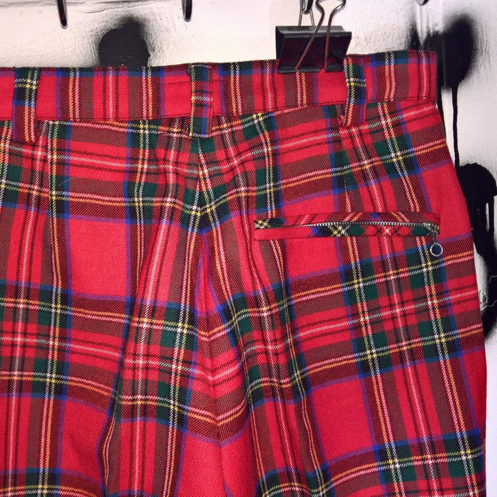 Vintage RARE NYFS 1993 Red Plaid Skinny wool NWOT 32x30