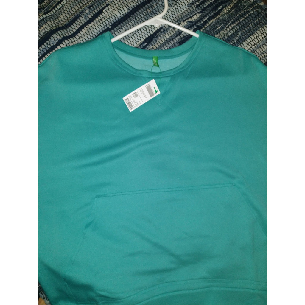 Benetton Teal Pullover with Pocket Sz L