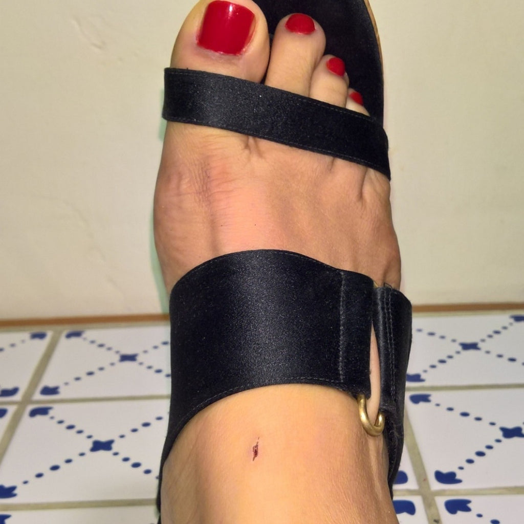 Vintage Wood & Satin Heels Michael Kors Sz 9