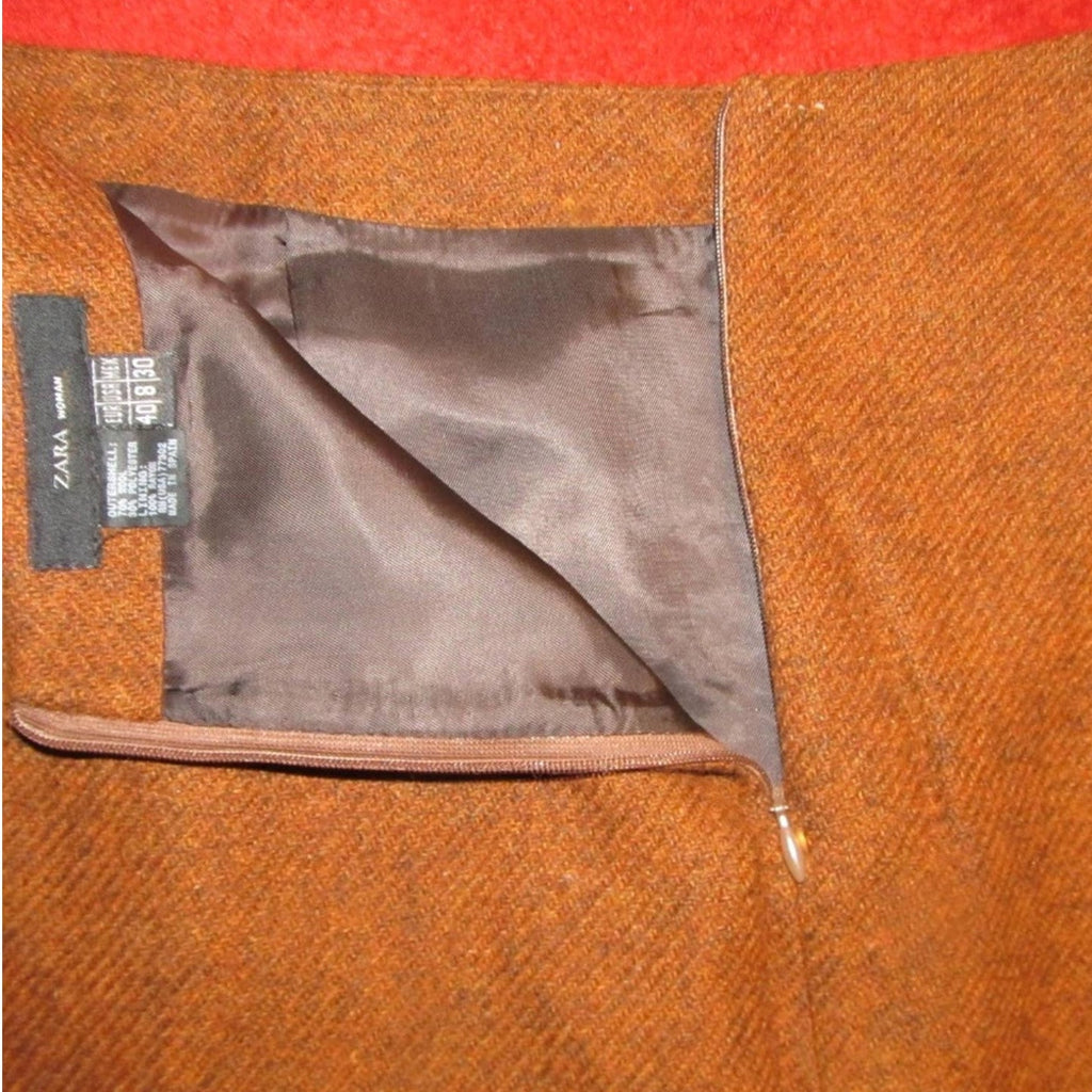 Vintage Zara Wool Skirt Pristine - 1930's Style  A line  beauty Sz 8