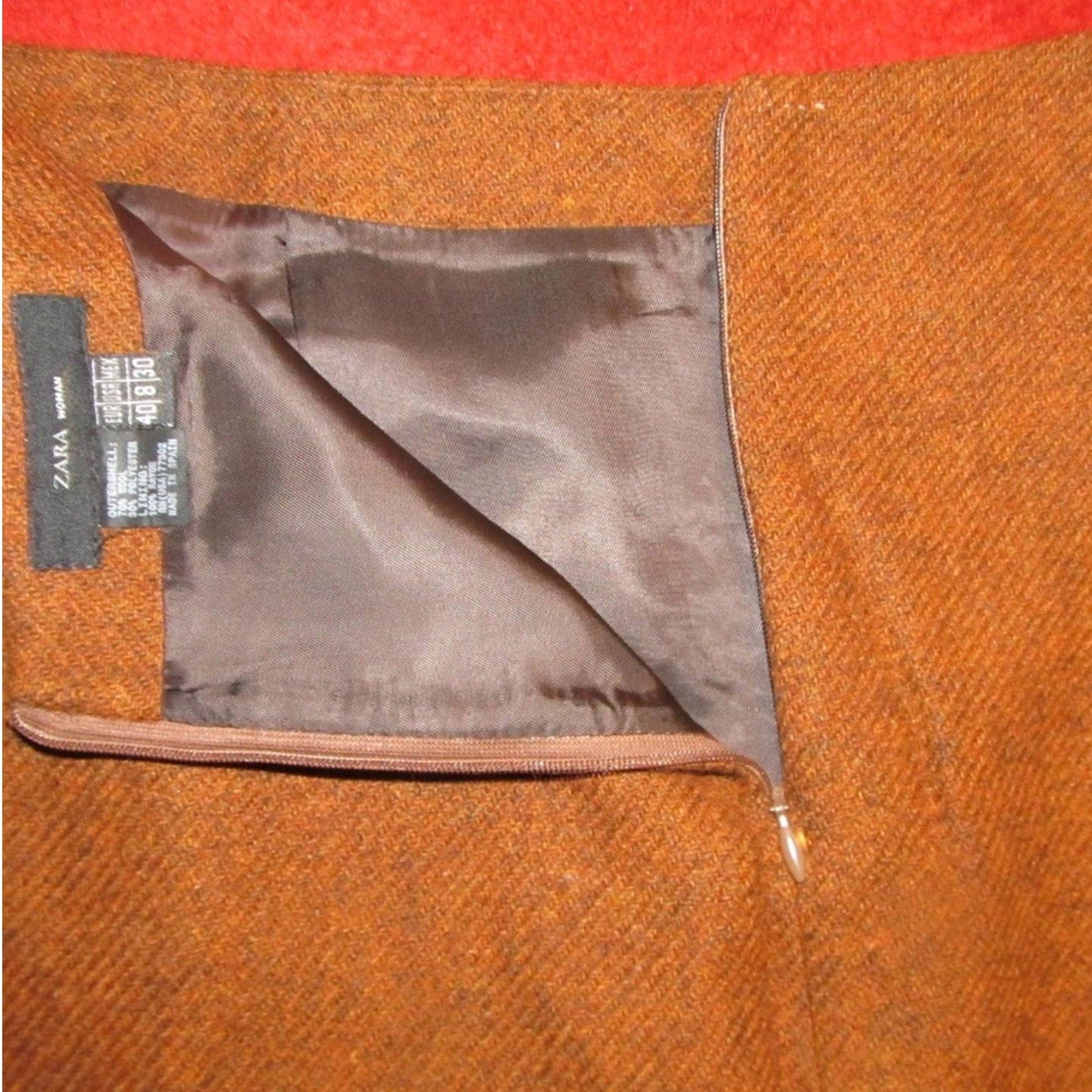 Vintage Zara Wool Skirt Pristine - 1930's Style  A line  beauty Sz 8